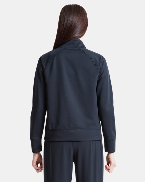 Women's UA RUSH™ Tricot Jacket in Black image number 1